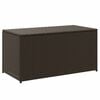 vidaXL Caixa de arruma&ccedil;&atilde;o para jardim 100x50x50 cm vime PE castanho