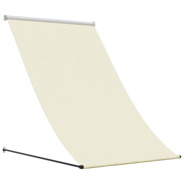 vidaXL Toldo retr&aacute;til 100x150 cm tecido e a&ccedil;o cor creme