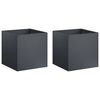 vidaXL Vaso de Jardim 2 unid. Antracite 35 x 35 x 35 cm