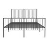 vidaXL Estrutura de cama com cabeceira e p&eacute;s 140x190 cm metal preto