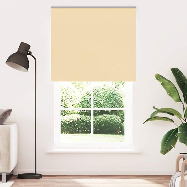 vidaXL Persiana de enrolar 140x210 cm largura tecido 136,6cm poli&eacute;ster