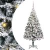 vidaXL &Aacute;rvore de Natal Artificial Branco 180 cm PVC, A&ccedil;o e Pl&aacute;stico