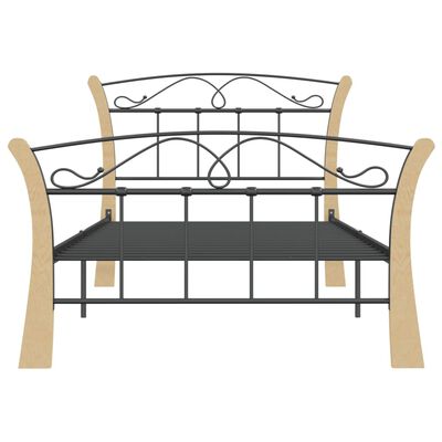 vidaXL Estrutura de cama 100x200 cm metal preto