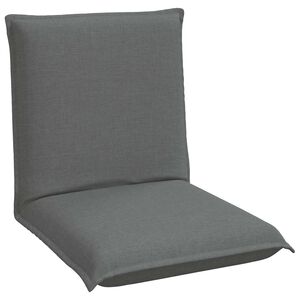 vidaXL Cadeira de ch&atilde;o ajust&aacute;vel Cinzento-Escuro Tecido