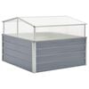 vidaXL Estufa 100x100x85 cm a&ccedil;o galvanizado cinzento