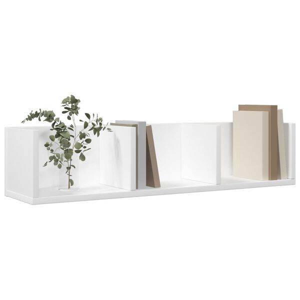 vidaXL Arm&aacute;rios de parede 2 pcs 75x18x16,5 cm derivados madeira branco