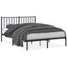 vidaXL Estrutura de cama com cabeceira 140x200 cm metal preto