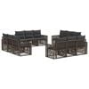 vidaXL Conjunto de Sof&aacute; de Jardim 12 unid. Cinza e Cinza Escuro