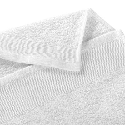 vidaXL Toalhas de sauna 25 pcs algodão 350 g 80x200 cm branco