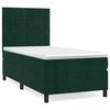 vidaXL Cama com molas/colch&atilde;o 100x200 cm veludo verde-escuro