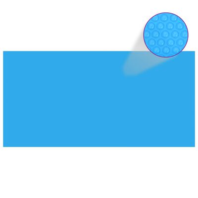 Cobertura de piscina rectangular, 732 x 366 cm, PE azul