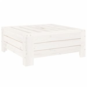 vidaXL Cobertura p/ base de guarda-sol madeira de pinho maci&ccedil;a branco