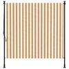 vidaXL Estore de rolo exterior 150x270 cm tecido/a&ccedil;o laranja e branco