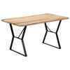 vidaXL Mesa de jantar madeira de mangueira maciça 140x80x76 cm