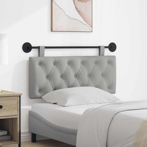 vidaXL Cabeceira Suspensa Cinza Nuvem 110 x 55 x 7 cm tecido