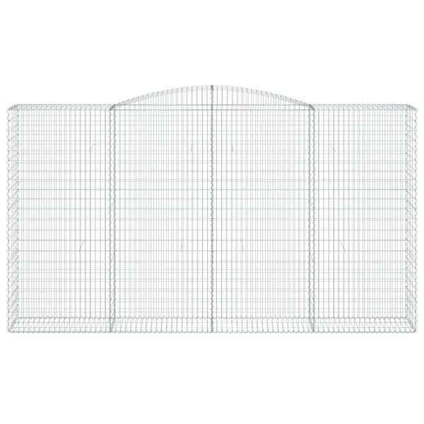 vidaXL Cestos gabi&atilde;o arqueados 9pcs 400x50x220/240cm ferro galvanizado