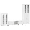 vidaXL Conjunto de m&oacute;vel de TV FLORIN 3 unid. Branco Brilhante
