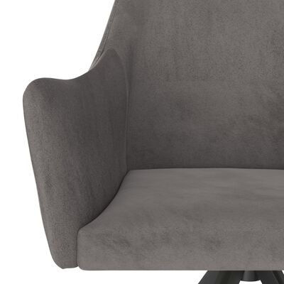 vidaXL Cadeiras de jantar 2 pcs veludo cinzento-escuro