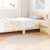 vidaXL Tapete Shaggy Antiderrapante Creme 120 x 120 cm PP