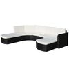 vidaXL Conjunto de sof&aacute;s de jardim 16 pcs vime preto