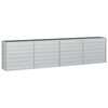 vidaXL Canteiro elevado de jardim 320x40x77cm a&ccedil;o galvanizado prateado