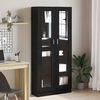 vidaXL Gabinete de Livros Carvalho preto 82,5 x 30,5 x 185 cm