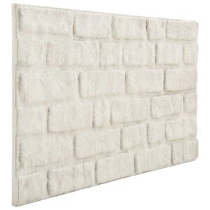 vidaXL Pain&eacute;is de parede 10 unid. 100 x 50 cm Branco Espuma EPS