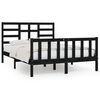 vidaXL Estrutura de cama 120x200 cm madeira de pinho maci&ccedil;a preto