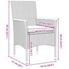 vidaXL Conjunto de Jantar para Jardim com almofada 5 pcs Preto vime PE