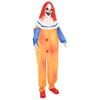 vidaXL Palha&ccedil;o assustador de Halloween SPOOKA Amarelo e Azul
