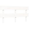 vidaXL Cama para idosos com cabeceira 160x200 cm madeira maci&ccedil;a branco