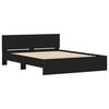 vidaXL Estrutura de cama com cabeceira 140x200 cm preto