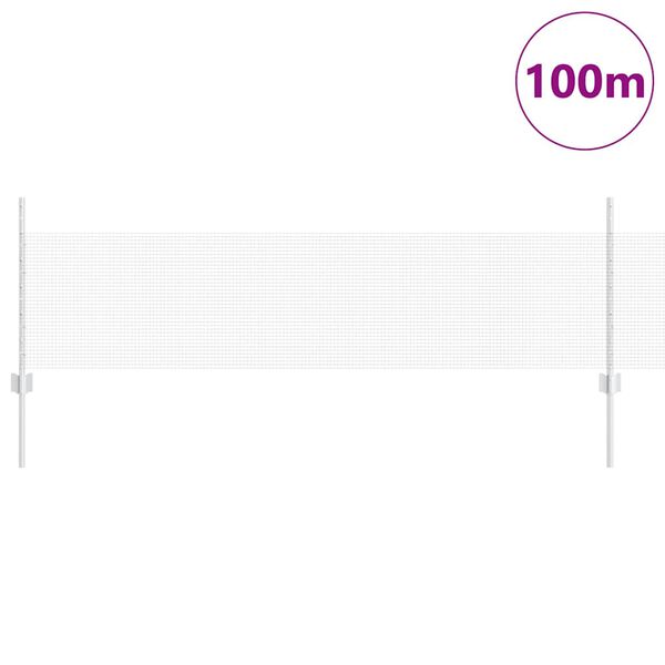 vidaXL Cerca e Poste Prateado 0,5 x 100 m Aço