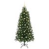 vidaXL &Aacute;rvore de Natal Artificial com 300 LEDs Verde 180 cm PE e PVC