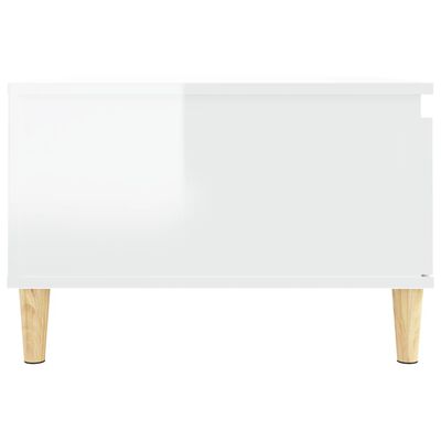 vidaXL Mesa de centro 55x55x36,5 cm derivados madeira branco brilhante