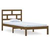 vidaXL Estrutura de cama 100x200 cm madeira pinho maci&ccedil;o castanho mel