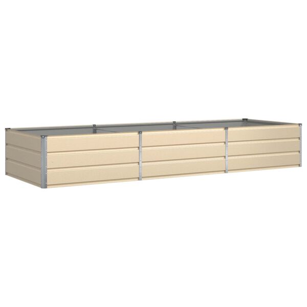 vidaXL Floreira Ivory 195 x 100 x 45 cm A&ccedil;o Galvanizado
