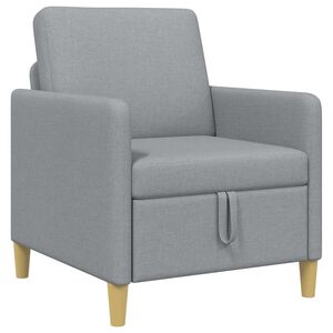 vidaXL Sofa com Armazenamento Cinzento-claro 72 x 78 x 87 cm Poli&eacute;ster