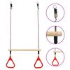 vidaXL Barra de trap&eacute;zio de baloi&ccedil;o com argolas