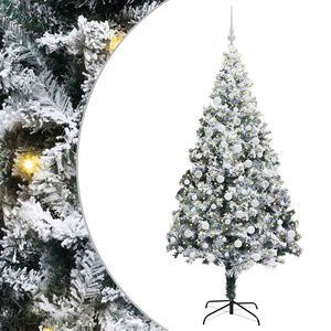 vidaXL &Aacute;rvore de Natal Artificial Branco 180 cm PVC, A&ccedil;o e Pl&aacute;stico