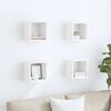 vidaXL Prateleiras de parede em forma de cubo 4 pcs 22x15x22 cm branco