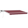 vidaXL Estrutura de Toldo Manual com LEDs Bord&ocirc; e Branco 2,5 x 2 m