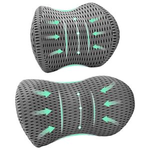 vidaXL Almofada cervical, Almofada lombar Cinzento Espuma de Mem&oacute;ria