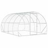 vidaXL Galinheiro Prateado 400 x 300 x 200 cm A&ccedil;o Galvanizado