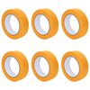 vidaXL Fitas de M&aacute;scara para Pintores 6 unid. Amarelo 25mm x 50m Papel