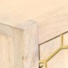 vidaXL Aparador 120x30x75 cm madeira de mangueira maciça dourado