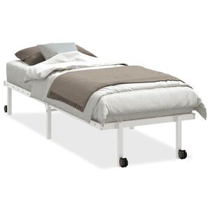 vidaXL Estrutura de cama sem colch&atilde;o Dobr&aacute;vel 80x200 cm a&ccedil;o branco