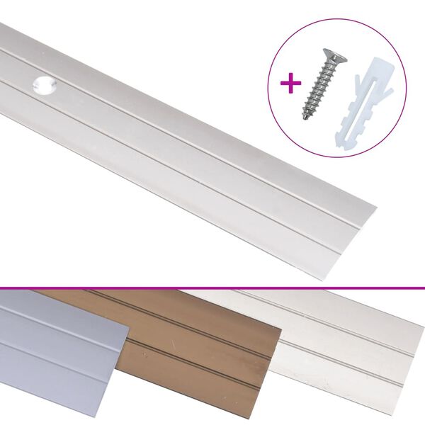 vidaXL Perfis de piso 5 pcs 90 cm alum&iacute;nio dourado