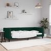 vidaXL Sof&aacute;-cama 90x200 cm veludo verde-escuro