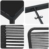 vidaXL Conjunto de Jantar para Jardim 5 pcs Preto A&ccedil;o revestido a p&oacute;